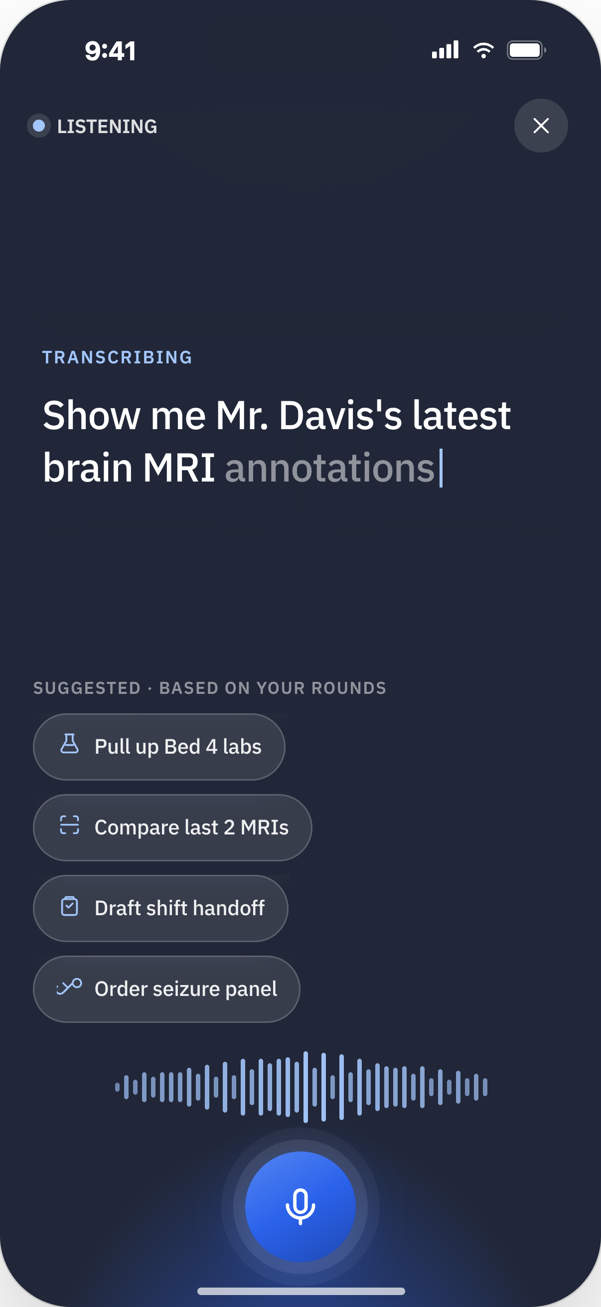 Voice AI listening